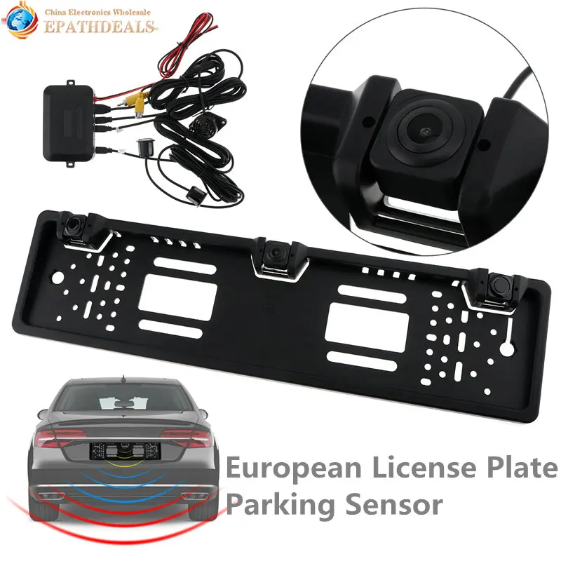 HD Auto Parktronic EU Car License Plate Frame Rear View font b Camera b font 170