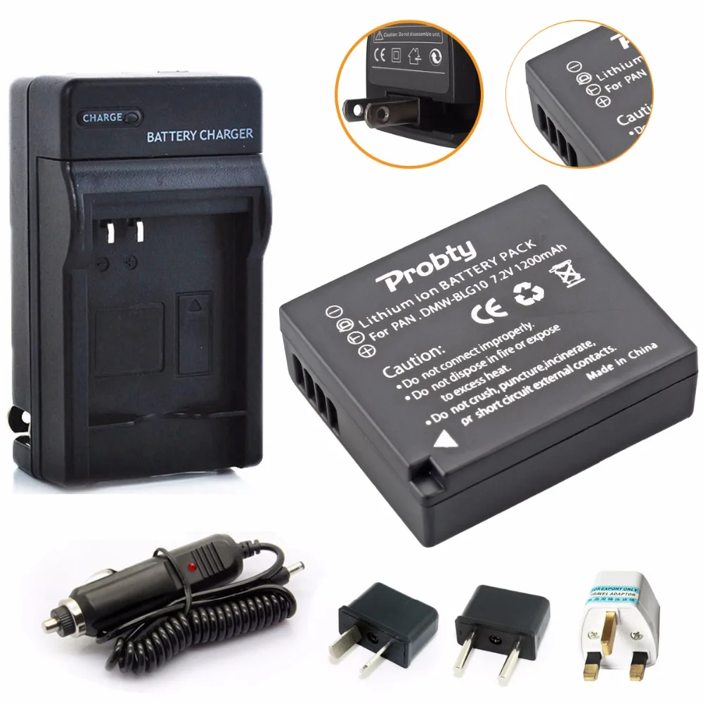 

Probty DMW-BLG10 DMW BLG10 Battery + Charger for Panasonic Lumix DC-ZS70 DMC-GX80 DMC-GX85 DMC-ZS60 DMC-ZS100 DMC-GF6 DMC-GX7K