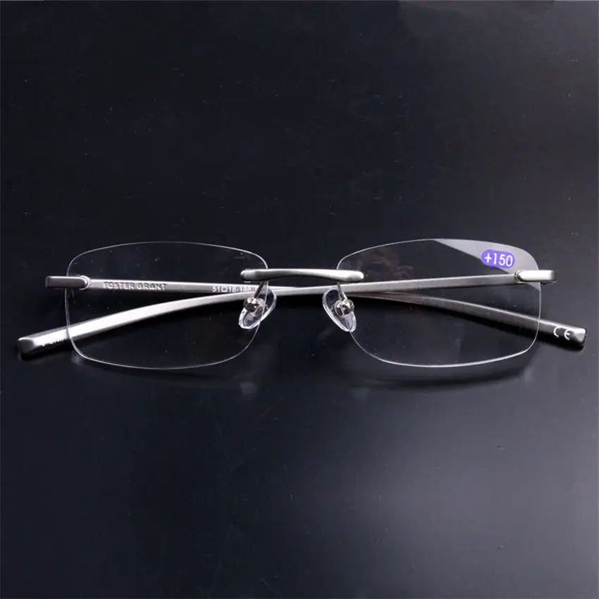 Mens Womens Aluminum Metal font b Rimless b font font b Reading b font font b