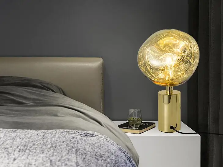 Современный минималистичный плавильный ПВХ Абажур Настольная лампа/торшер Лава неправильная гостиная спальня прикроватная лампа Освещение E27