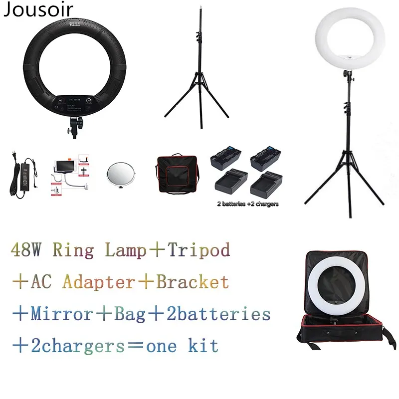 Yidoblo-Black-FS-480II-Pro-Warm-cold-adjustable-beauty-salon-make-up-LED-Ring-Light-LED_