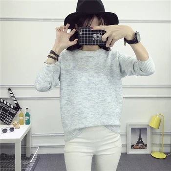 

Women Autumn Winter Casual Knitted O neck Pullovers Sweater Ladies Fashion Crochet Knitwear Sweaters outfit Tops