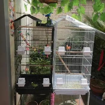 

39/57 inch Bird Parrot Cage Canary Parakeet Cockatiel Finch Bird Cage with Wood Perches & Food Cups Bird Supplies