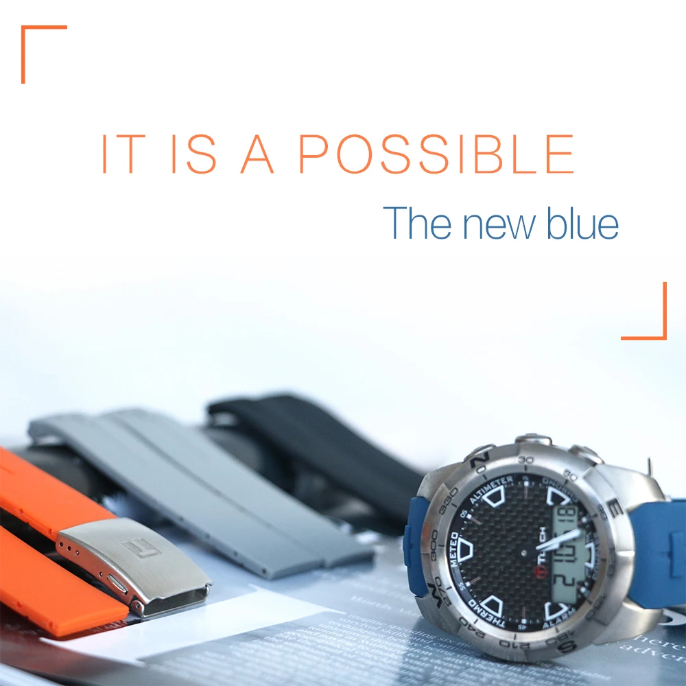 Резиновый ремешок для часов Tissot 1853 спортивный сенсорный T013420A T047420 T091 Солнечный браслет силиконовый браслет 21 мм синий серый