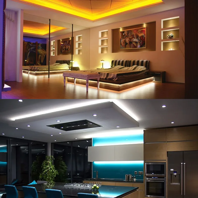 RGB Светодиодная лента 220 В 20 цветов 5 м 10 15 М 5050 Гибкие светодиоды освещение Диодная