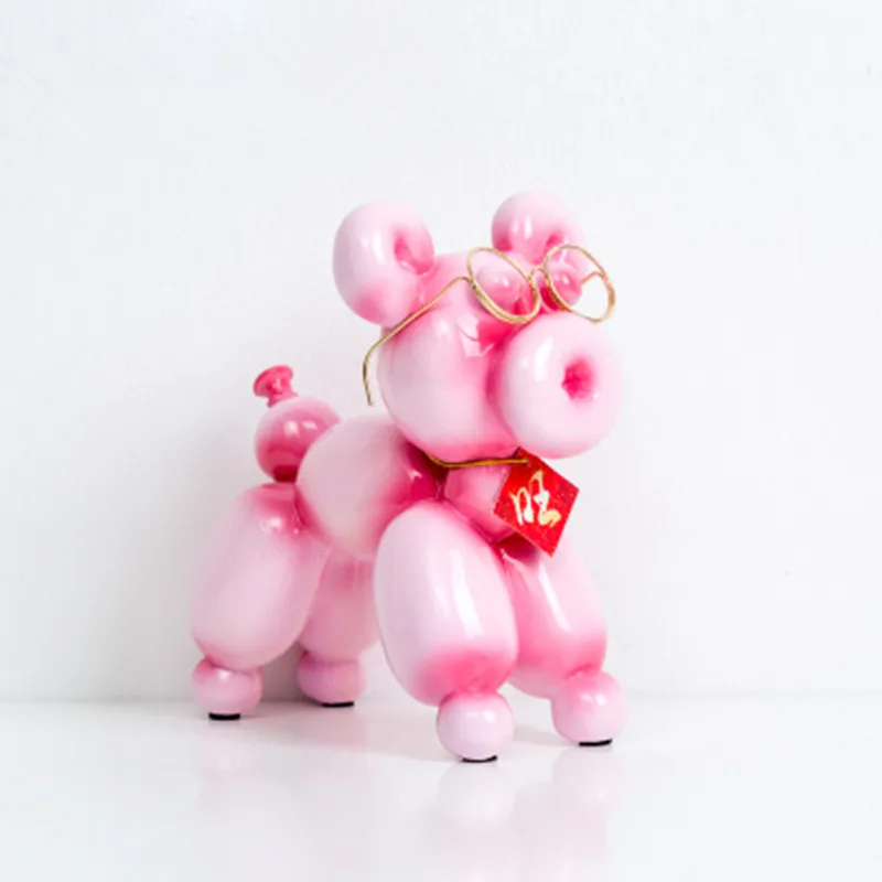

Simulation Animals Jeff Koons Shiny Balloon Dog Statue Resin Craftwork Northern Europe Home Interior Design L2974