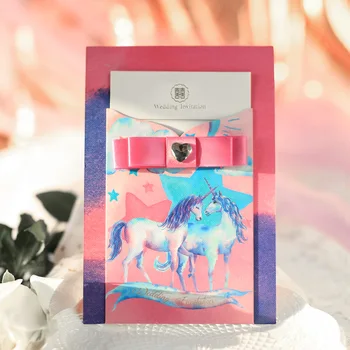 

20 pieces of sweet day European wedding invitations Wedding creative wedding invitations Unicorn invitations