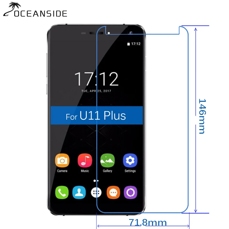 

2PCS Safety Protective Cover For Oukitel U11 Plus Tempered Glass Screen Protector Film on U11Plus U 11 pelicula de vidro