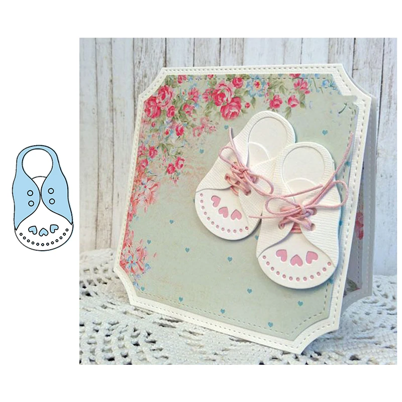 

Baby Shoes Decoration Metal Cutting Dies Stencils for Scrapbooking Embossing Die Paper Cards Making New 2019