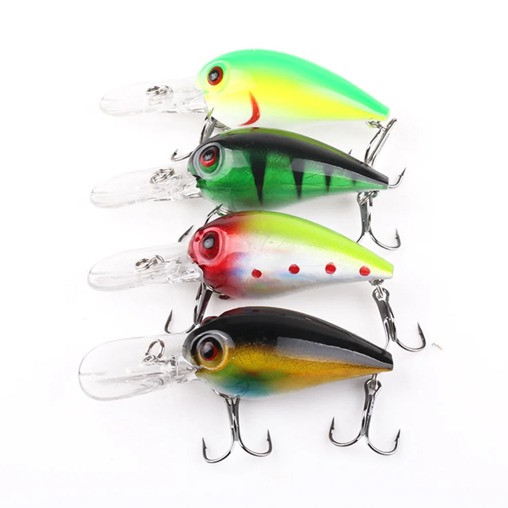 Floating Bass Fishing Lure Rattle Sound Wobbler Round Body Artificial