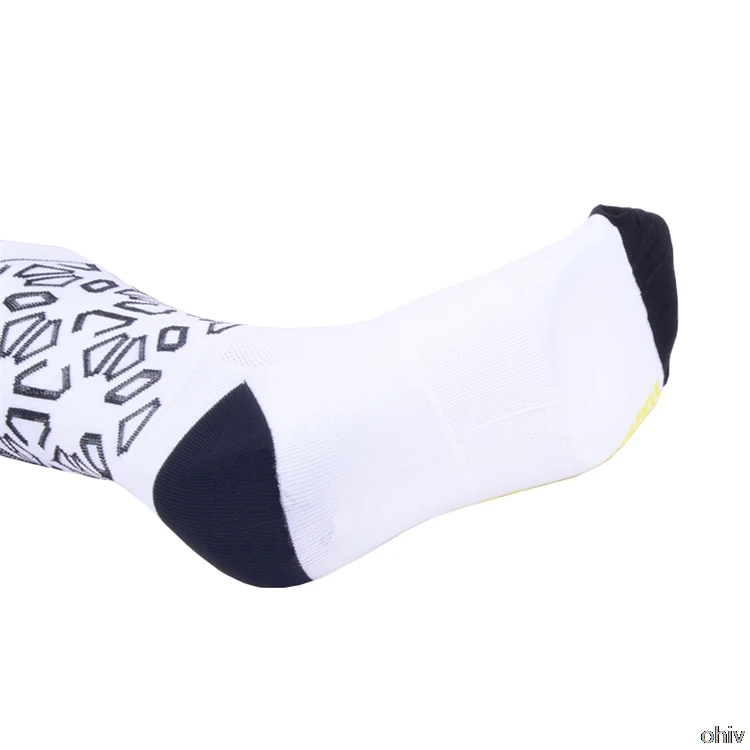 WOSAWE Sports Socks Cycling Socks Knee-Hig Snowflake Unisex Men Women Summer Bicycle Riding Road Bike Socks Running Gym Socks