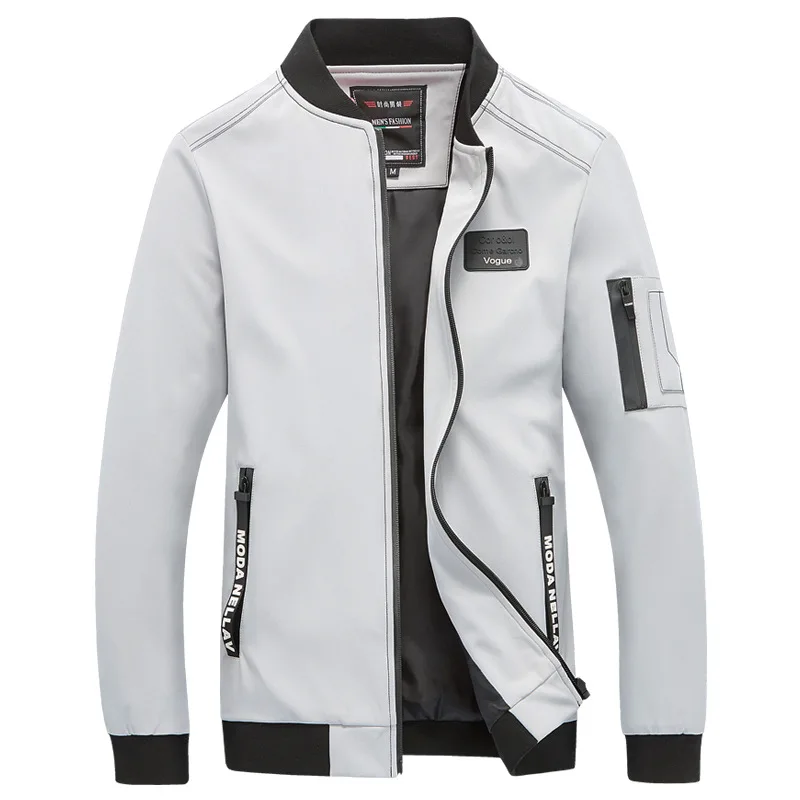 

Men College Casual Jacket Spring Autumn 2019 Male Brand Classic Windbreaker Thin Varsity Summer Coat Mens Fashion Overcoat 5XL