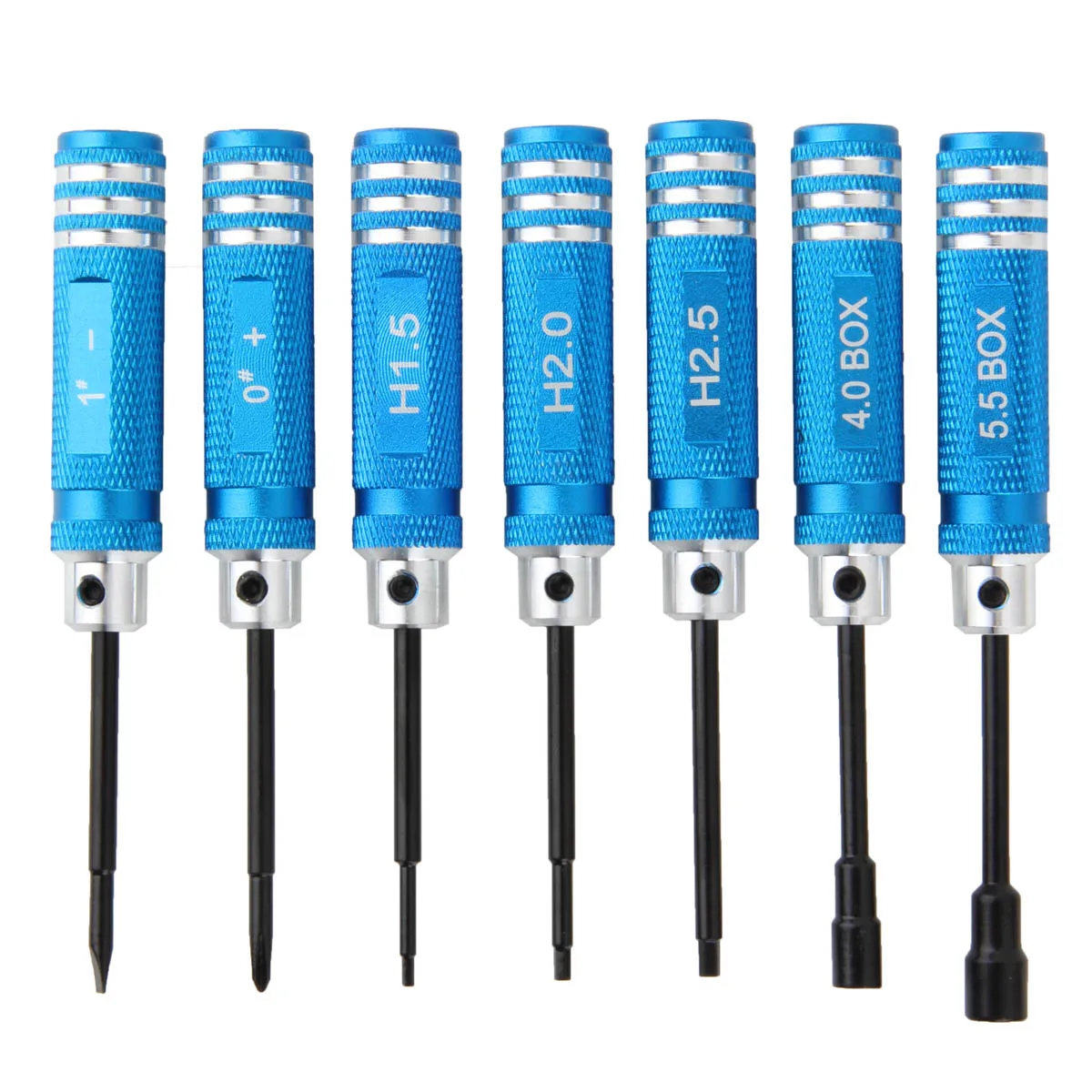 

7pcs Metal Hexagonal Hex Screw Driver Screwdrivers Tools Kit 1.5mm-5.5mm for RC Helicopter Plane Car