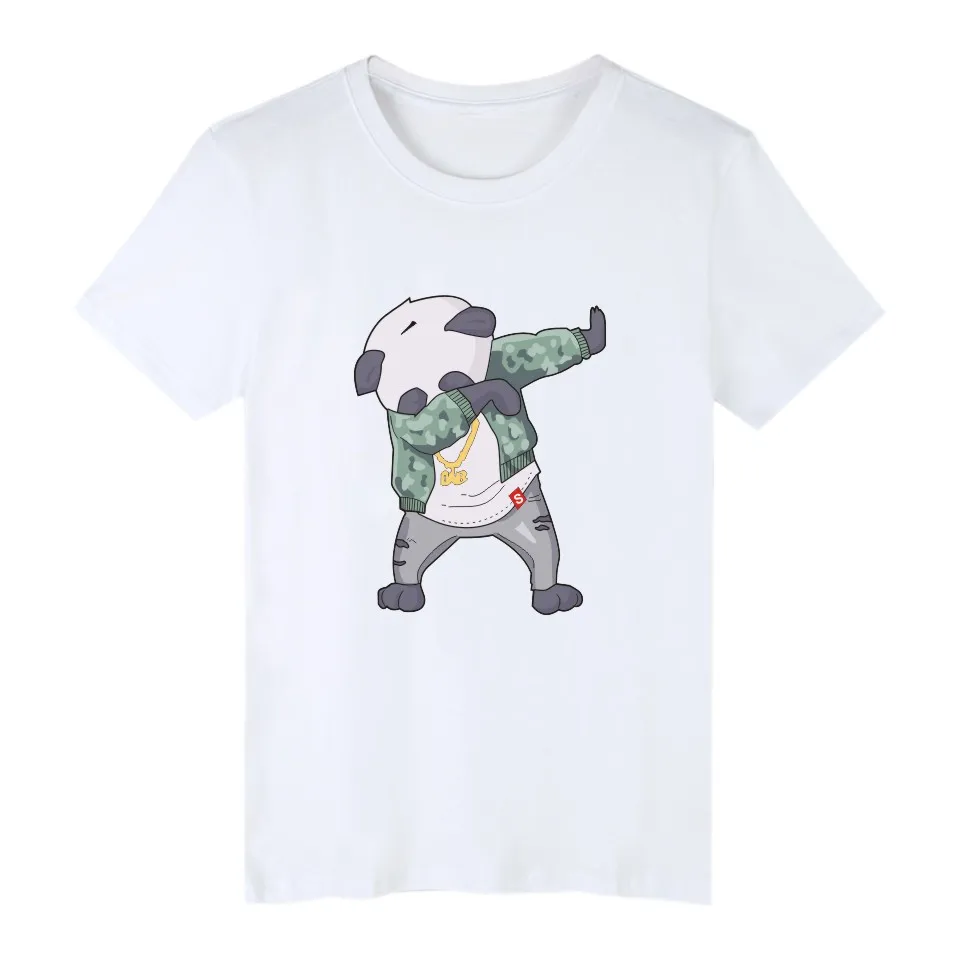 

dabbing Funny Aminal Kawaii Cartoon panda t-shirts printed hip hop men women t shirts casual tops tee shirt short sleeve t-shirt