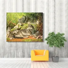 Краска по номерам художественная живопись по номерам художественная картина животные Волк тигр Гостиная Декоративные Картины Ручная характеристика