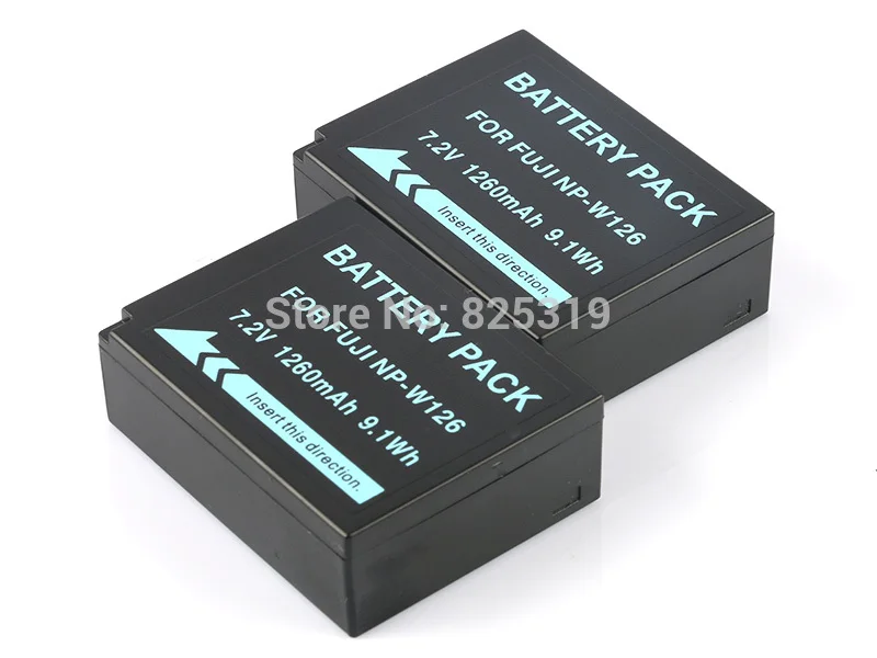 2x7,2 V 1260 mAh NP-W126 NP W126 Батарея для Fujifilm Fuji X-Pro1 XPro1 X-T1 XT1 со сменными объективами Камера+ номер для отслеживания