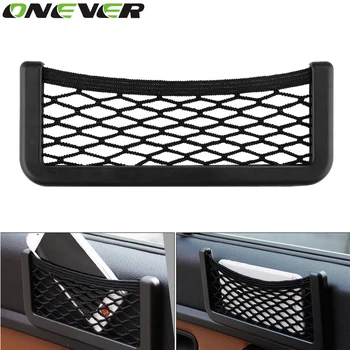 

Onever Auto Storage Mesh Net Bag Holder Pocket Organizer Auto Interior Accessories Car Organizer Stowing Tidying