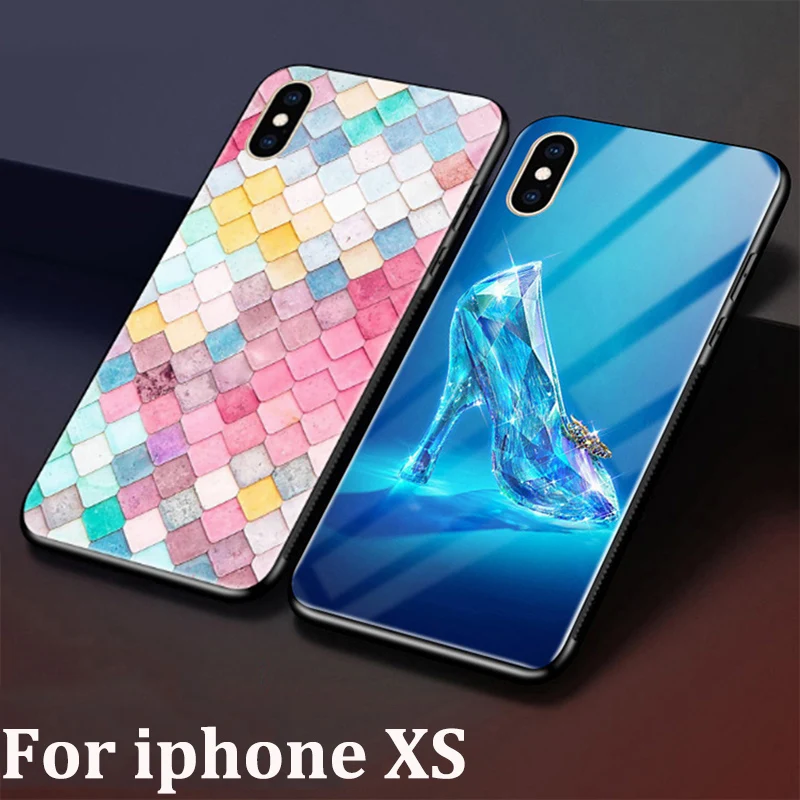 5," для iphone XS чехол Модный закаленное стекло задняя крышка iphone XS Защитная крышка оболочка для iphone 10 S стеклянный чехол coque fundas