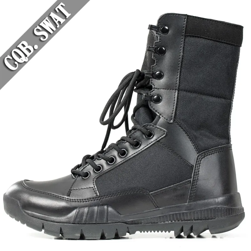 

CQB.SWAT BLACK/BROWN COLOR MILITARY ARMY BOOTS FOR SALE OUTDOOR MAN BOOTS FOR HIKING