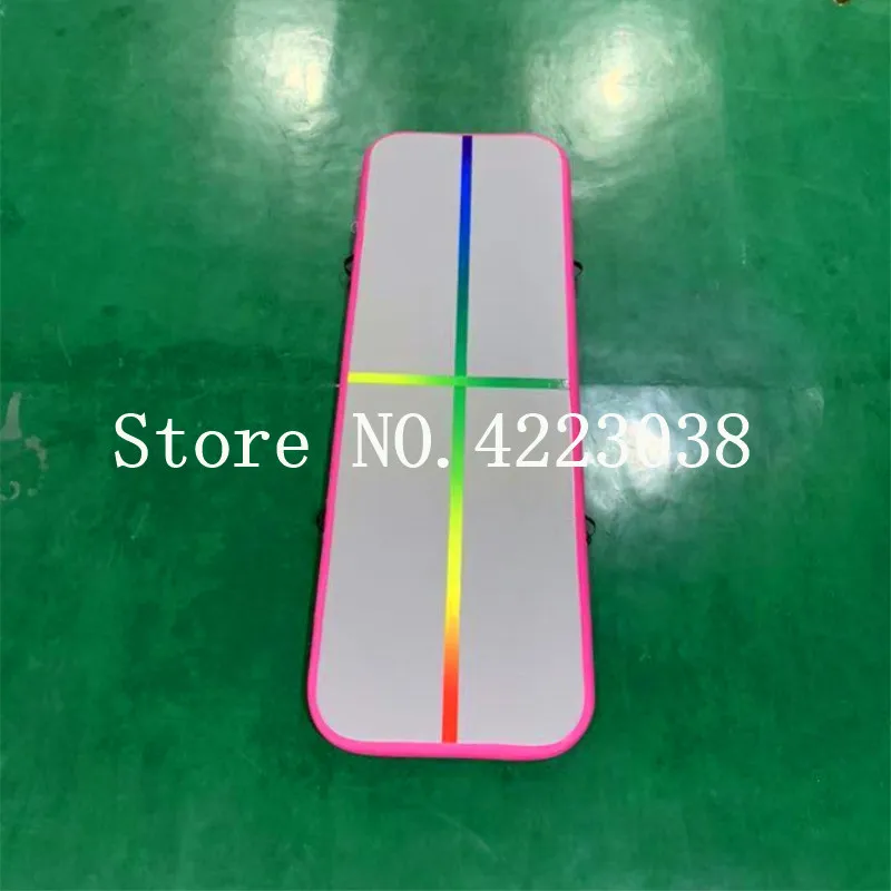 

Free Shipping 2019 new models 3*1*0.1m Gym Used Tarpaulin DWF Rainbow Inflatable Air Track For Sale