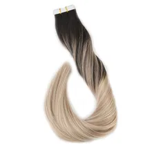 Полный блеск Balayage цвет омбер человеческие волосы на ленте для наращивания 20 шт 50 г блонд коричневый лента для наращивания машина сделано remy