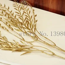 80 см Золотой Серебряный Блестящий ива ветка искусственный цветок позолоченная трава Рождественский цветок DIY цветок источник материала