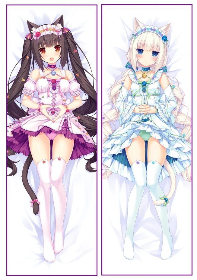 Аниме игра NEKOPARA персонажи сексуальные девушки chocolat & vanilla otaku Подушка Dakimakura крышка