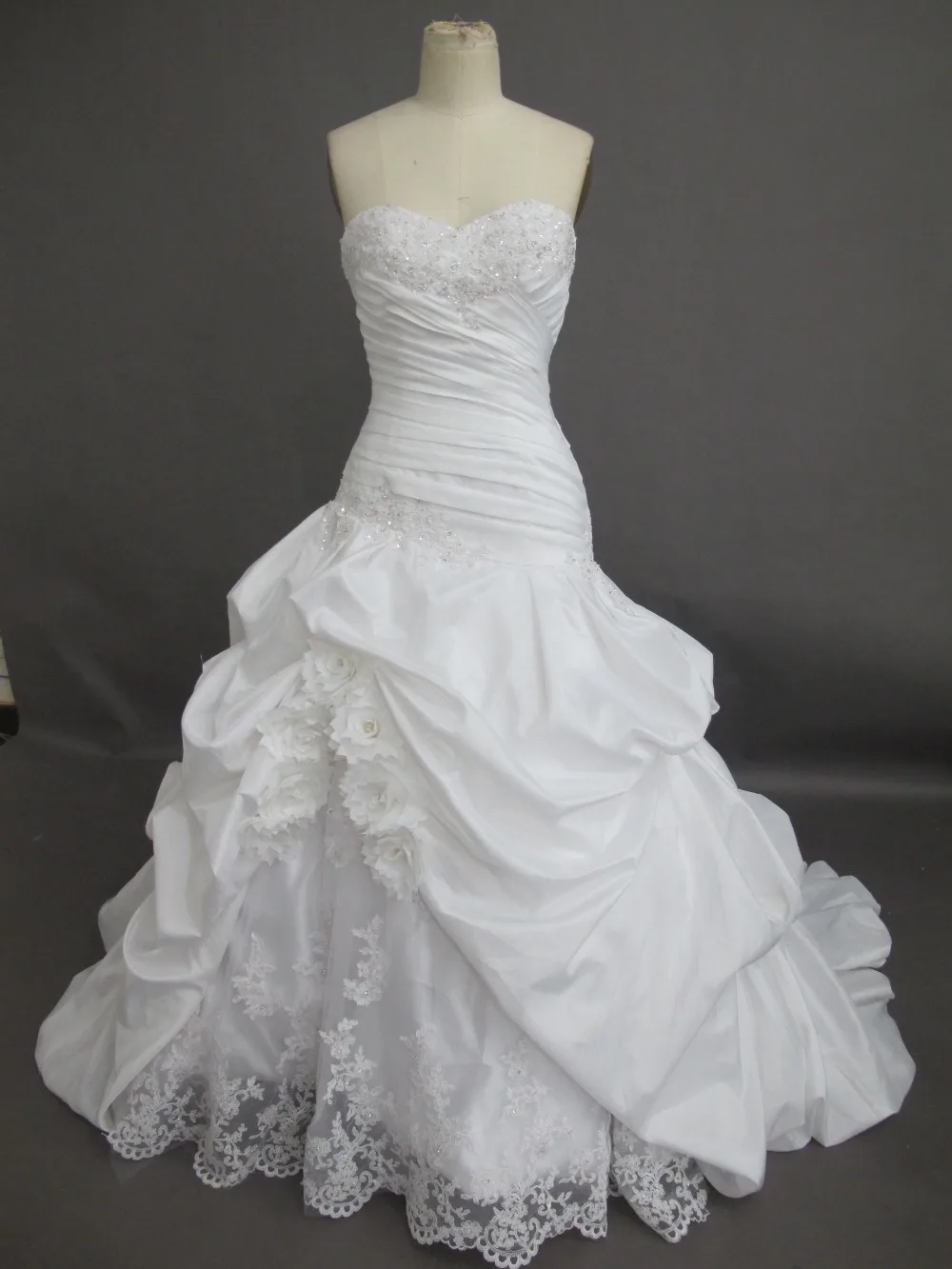 Wholesale 2017 New Country Style Satin Strapless Lace up Applique Sequin Floor-length Mermaid Wedding Dresses Beautiful Bridal Gown Buy Cheap 2017 New Country Style Satin Strapless Lace up Applique Sequin Floor-length Mermaid Wedding Dresses Beautiful Bridal Gown