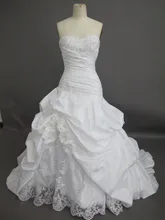 2017 New Country Style Satin Strapless Lace up Applique Sequin Floor-length Mermaid Wedding Dresses Beautiful Bridal Gown