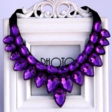 Богемный короткий колье модный, элегантный, Кристальный женский короткий цепочка массивное ожерелье воротник стиль Модное ювелирное изделие