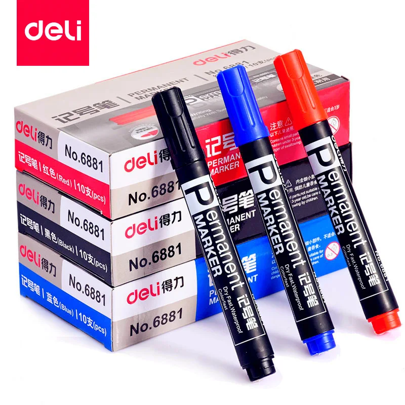 

3 Colors Waterproof Oily Marker Pen Car Tyre Tread CD Metal Permanent Paint Marker Tire Graffiti School Office Supply Stationery