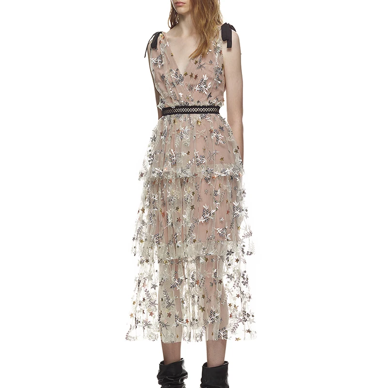 Self-Portrait-Deep-V-Neck-Backless-Spaghetti-Strap-Sheer-Mesh-Dress-2019-Summer-Women-Retro-Star (1)