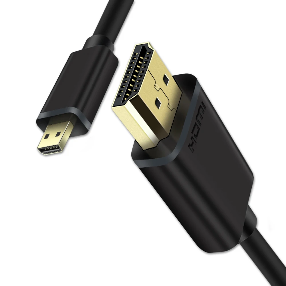 

Premium Version Gold Plated 3D 1080P Hdmi To Micro Hdmi D type Male To Hdmi Male Cable For Mobile Phone Camera Tablet Projector