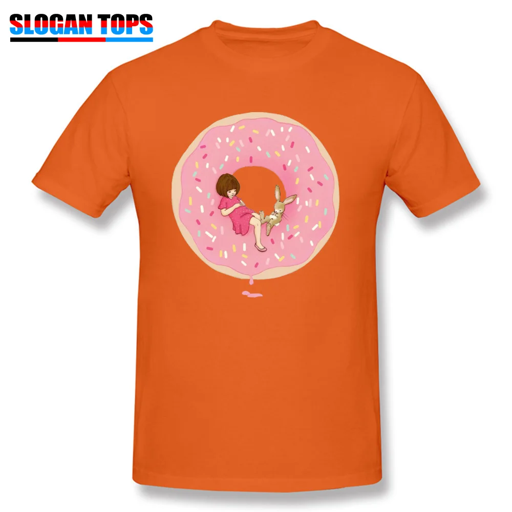 18912Ydonut Summer Autumn 100% Cotton O Neck Tops Shirts Short Sleeve Classic Sweatshirts 2018 New Fashionable T-Shirt 18912Ydonut orange