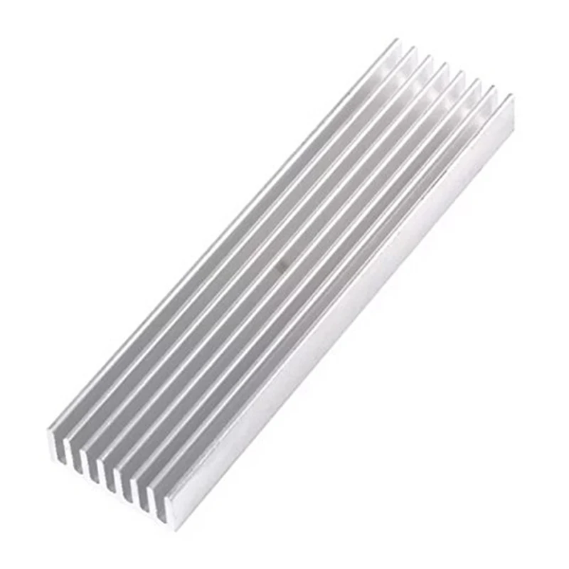 

Electrical 100*25*10 Silver DIY Cooler Heatsink Aluminum Heat Sink Chip for LED Power Transistor