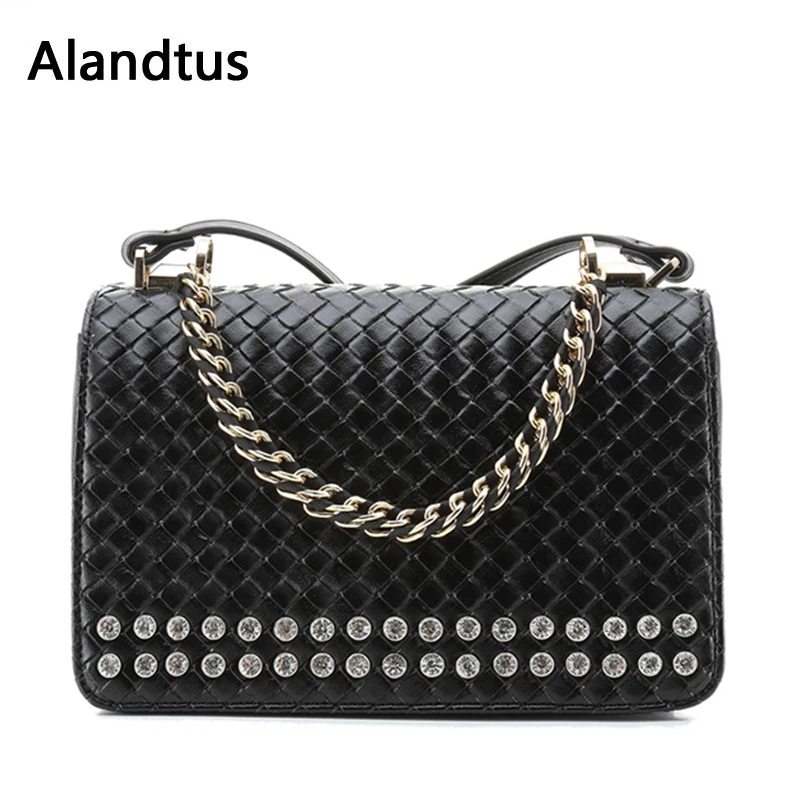 

Alandtus Crossbody Bags For Women Flap Messenger Bags Leather Women Bag Chain Shoulder Bag Bolsa Feminina Bolso Mujer Sac A Main
