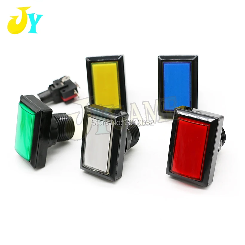 

10PCS 50*33mm Push Button 12V LED Button Swith Illuminated Arcade Push Buttons Game DIY Accessories