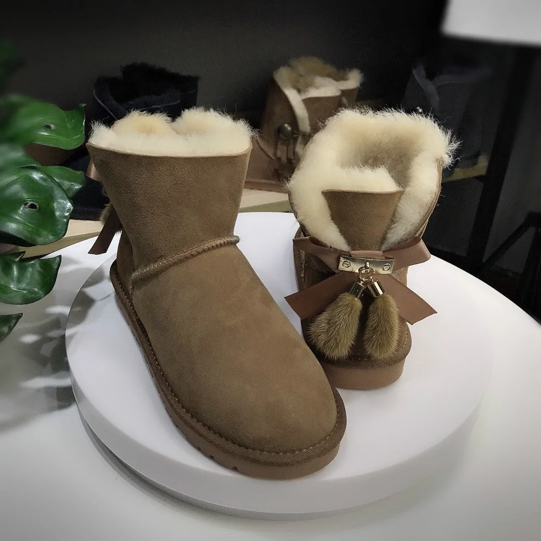 Модные женские зимние ботинки наивысшего качества; Натуральная овечья кожа; ботильоны на натуральном меху; теплые зимние ботинки; женские ботинки; обувь