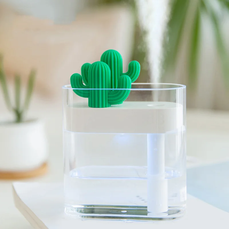 

160ML Cactus Ultrasonic Air Humidifier USB Essential Oil Diffuser Car Purifier Aroma Diffusor Anion Mist Maker for Home Office