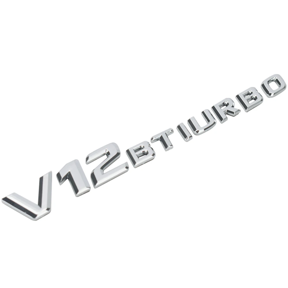 10 шт. автомобиль Стикеры 3D буквенным V12 BITURBO для Mercedes AMG BMW X3 E39 E46 Audi A6 C6 A3 эмблема Автомобильный логотип стайлинга автомобилей