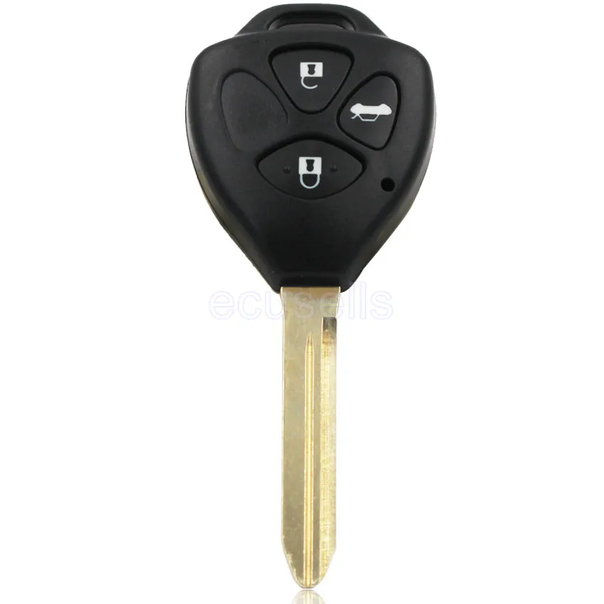 

New Replacement for Toyota 3 Button Remote Key Fob Case Car Key Shell Smart Key Housing Cover with Uncut Blade TOY47