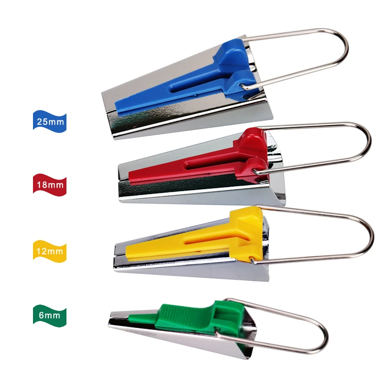 1Set Fabric Clover Bias Tape Maker Binding Tool Sets Sewing Quilting