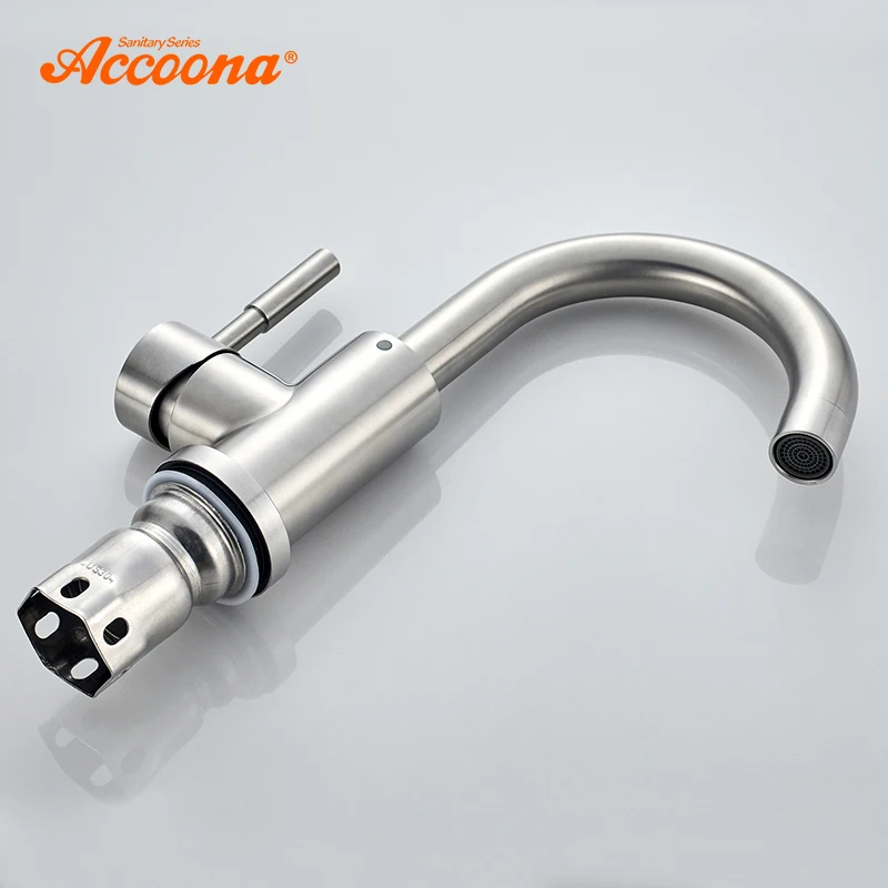 Günstig Accoona Becken Wasserhahn Mischer Waschbecken Tap Wand Kleine mini Becken Armaturen edelstahl 304 Moderne Heiße und Kalte Wasser A9690 3