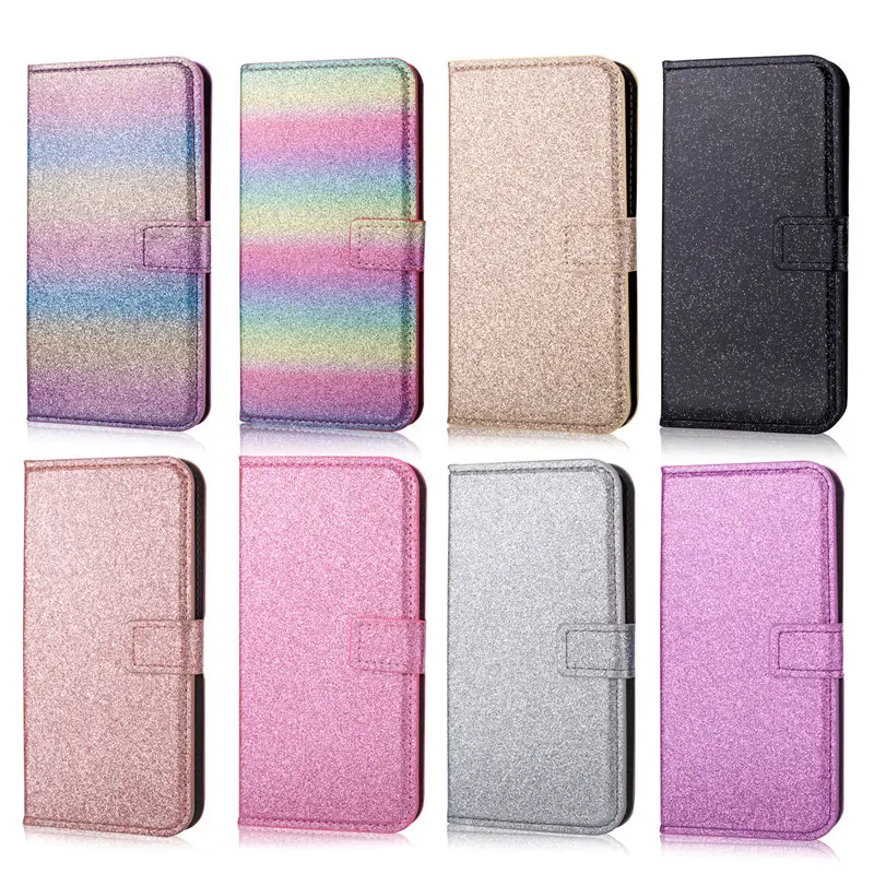 BELIAL Phone Cases for Samsung Galaxy S9 Plus Cover Glitter Wallet Leather Case for Samsung S8 S9 Plus Note 8 Case Flip Rainbow (8)
