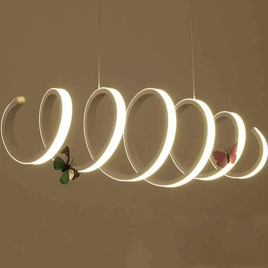 

Modern led Pendant Light for Kitchen Dining Room White Pendant Lamp for Coffee House Bedroom Suspension Hanging Ceiling Lamp