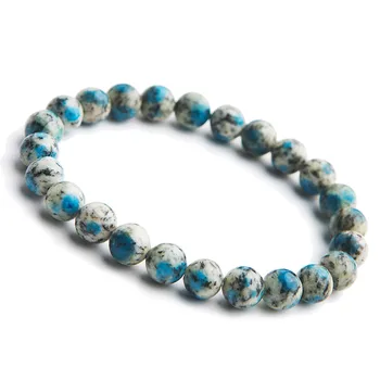 

Genuine Natural K2 Jasper Volcanic Jasper Bracelet Gemstone 8mm Crystal Stretch Round Bead Woman Lady AAAAA