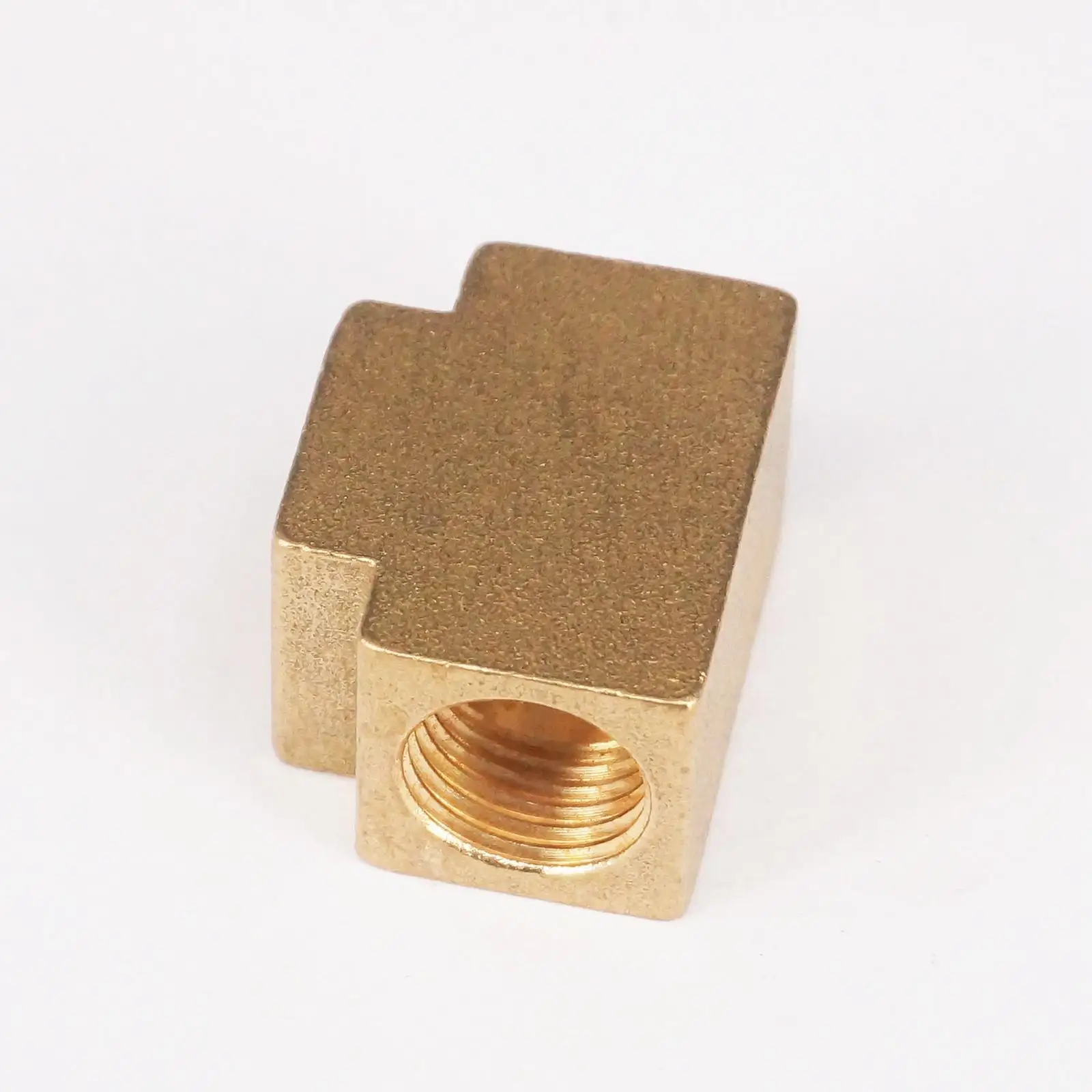 

Tee 3 Ways Brass Pipe fittings Equal Female Connector 1/4" BSP Thread For Grease System hydraulic system