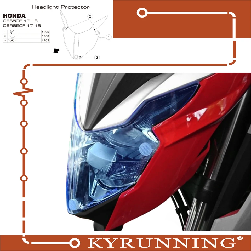 

FOR HONDA CB500X CB 500X 2016-2018 motorcycle Headlight Protector Cover Shield Screen Lens