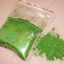 50 г/пакет x 1/25"(0,1 мм) Голографическая лазерная указка зеленая цветная блестящая тонкая пудра для ногтей с блестящим блеском для ногтей DIY искусство ногтей и блестки для рукоделия