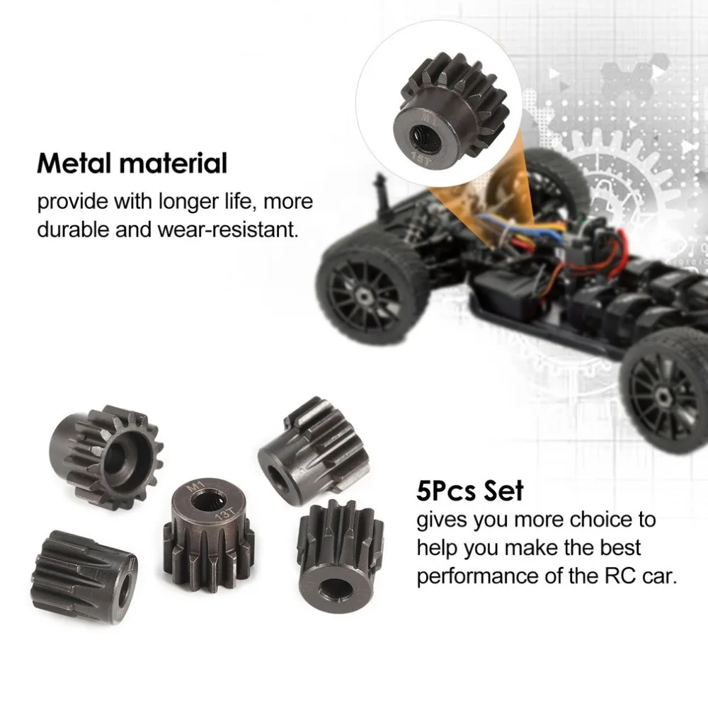 SURPASS HOBBY 5 шт. M1 5 мм 11 Т 12 т 13 т 14 т 15 т металлическая Шестерня для 1/8 RC автомобиль грузовик матовый бесщеточный двигатель fz